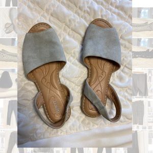 Born suede flat sling back shoe size 11